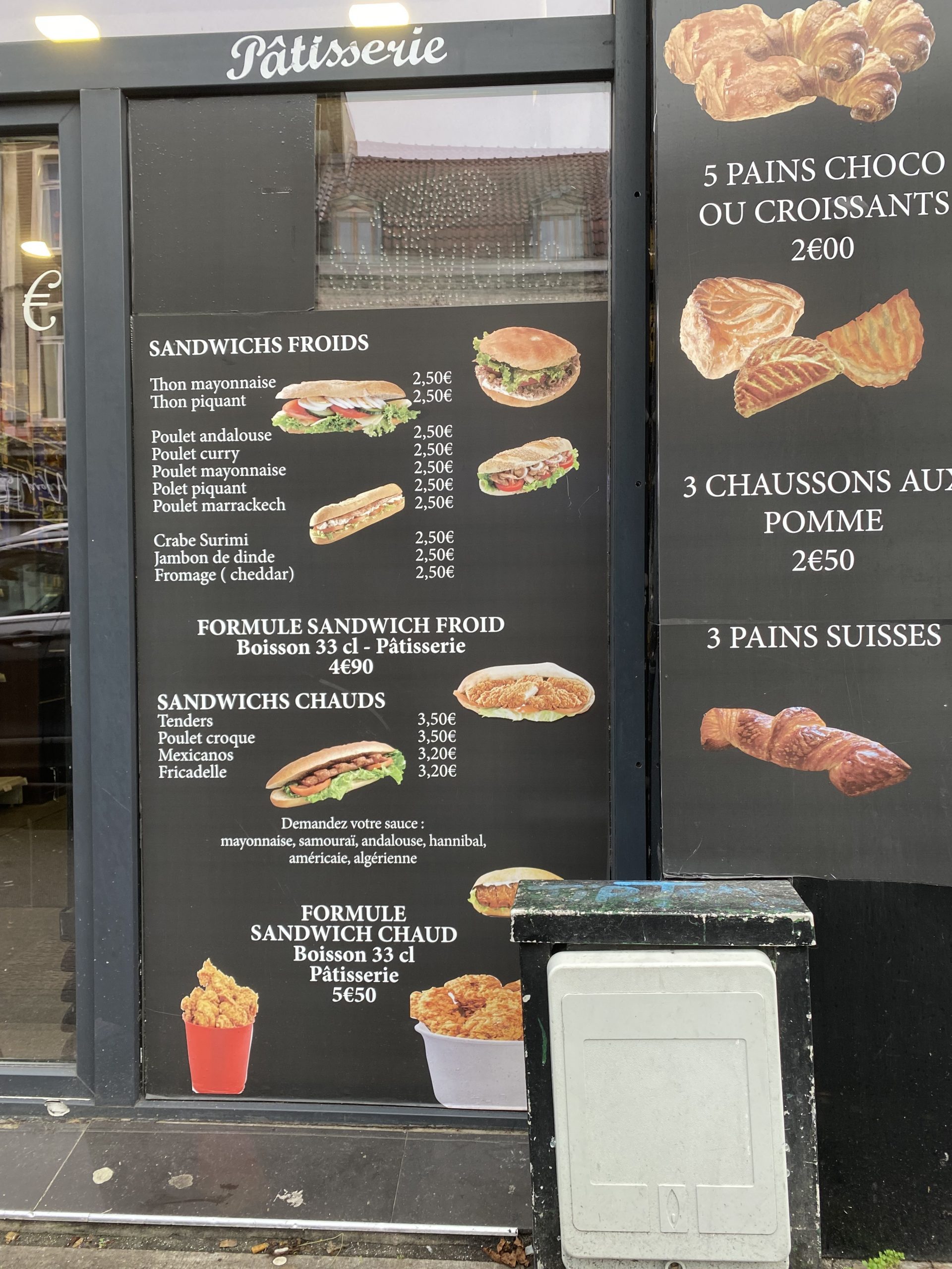 formules de repas en sandwicherie